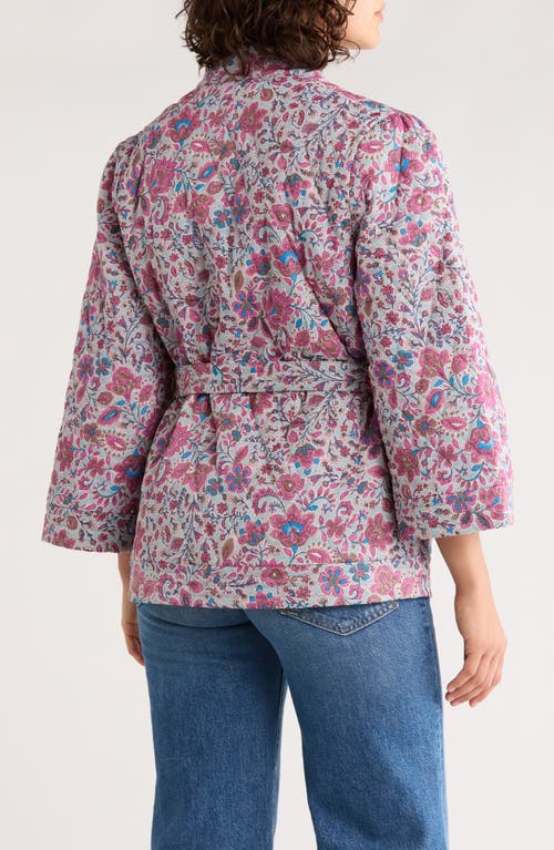 Dr2 By Daniel Rainn Quilted Wrap Jacket In Pink