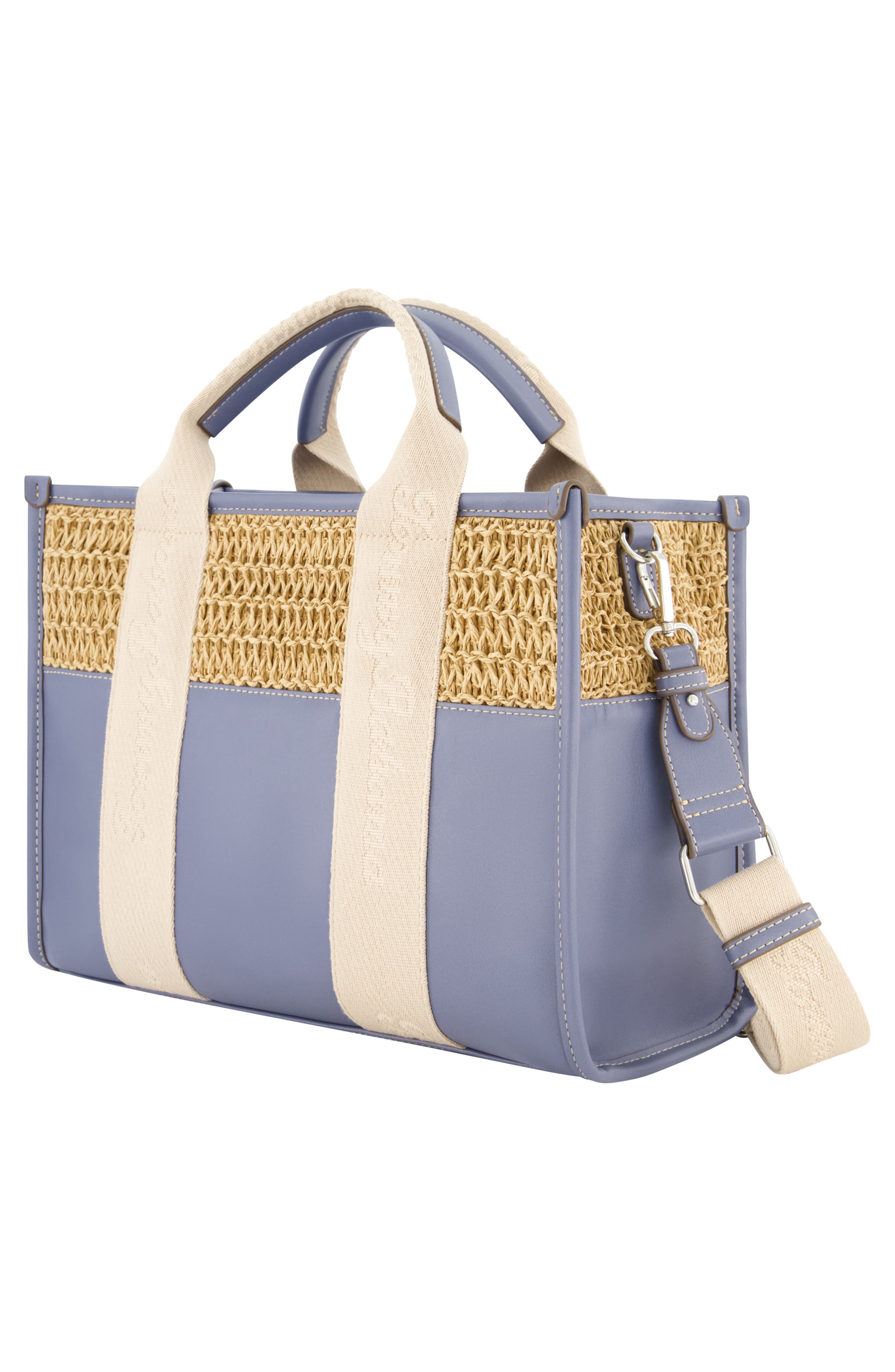 Tommy Bahama Raffia Web Strap Modern Tote Bag, Alternate, color, Navy