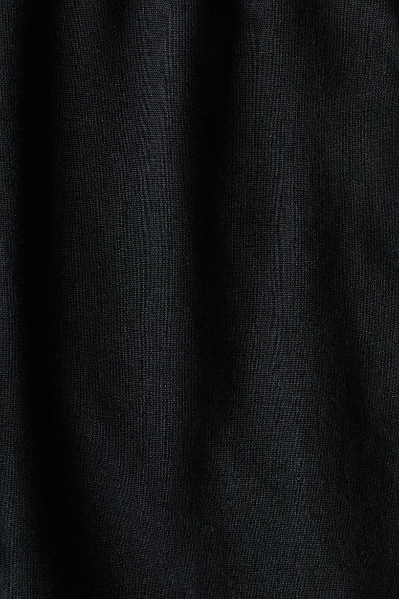 Relaxed Fit Linen-blend Trousers, Alternate, color, Black