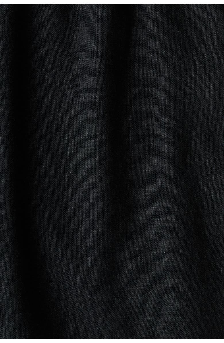 H&M Relaxed-fit linen-blend pants, Alternate, color, Black