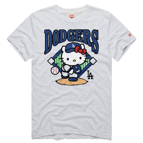 Unisex Homage  Ash Los Angeles Dodgers Hello Kitty Tri-Blend T-Shirt