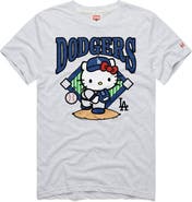 Homage Unisex Homage Ash Los Angeles Dodgers Hello Kitty Tri-Blend T-Shirt
