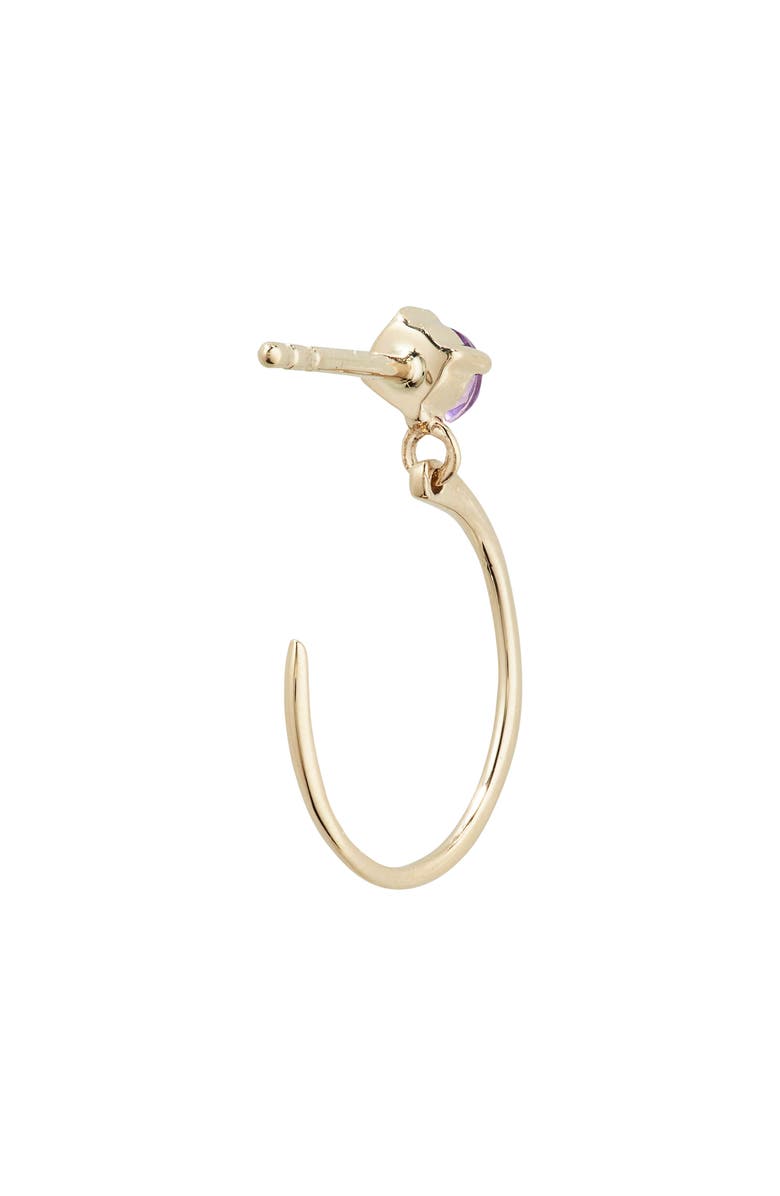 Bony Levy 14K Gold Amethyst Hoop Earrings, Alternate, color, 
