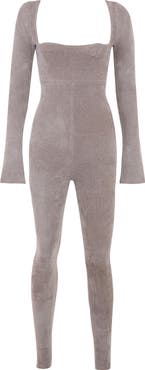 HOUSE OF CB Isis Chenille Long Sleeve Jumpsuit