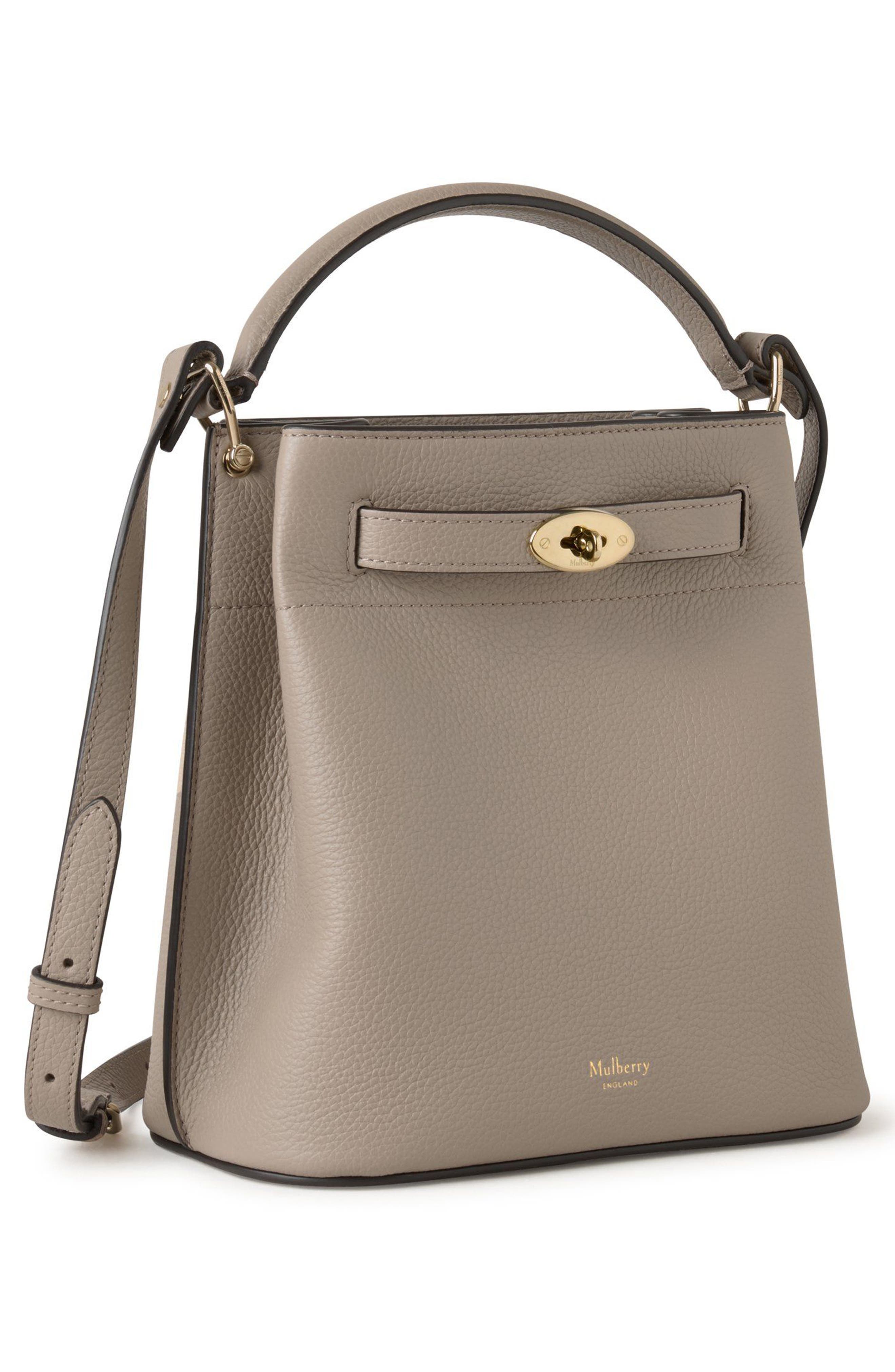 Mulberry Islington Leather Bucket Bag, Alternate, color, Cashmere Taupe