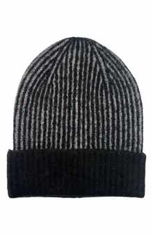 MARCUS ADLER Rib Knit Contrast Cuff Beanie