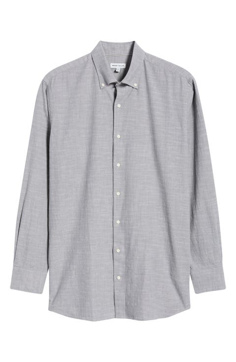 Devonport Stretch Cotton Chambray Sport Shirt