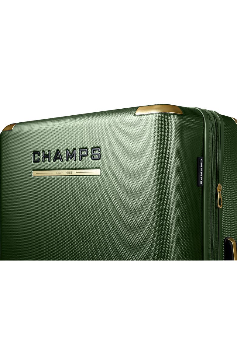 CHAMPS Luxe II 3-Piece Hardside Spinner Suitcases, Alternate, color, Green