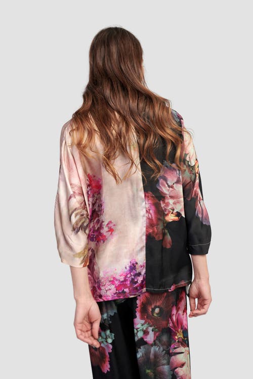 Alembika Mixed Florals Pullover Blouse In Multi