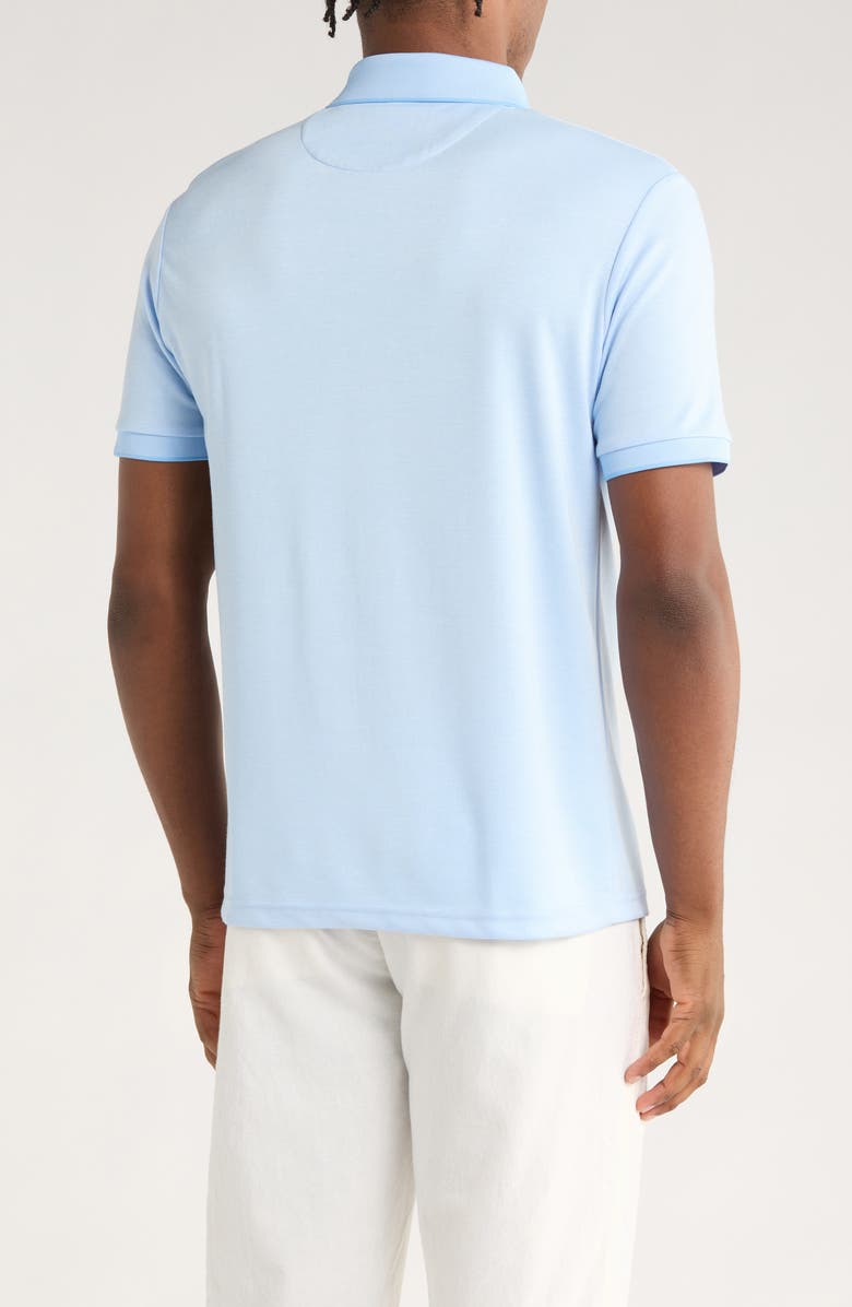 Cactus Man Tipped Half Zip Polo, Alternate, color, Light Blue