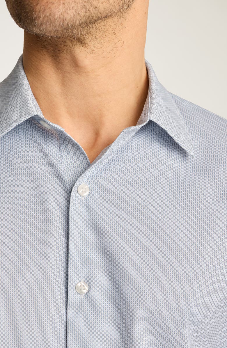 Bonobos Slim Fit Tech Performance Short Sleeve Button-Up Shirt, Alternate, color, Breen Geo