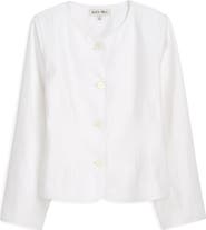 Alex Mill Luna Collarless Linen Jacket
