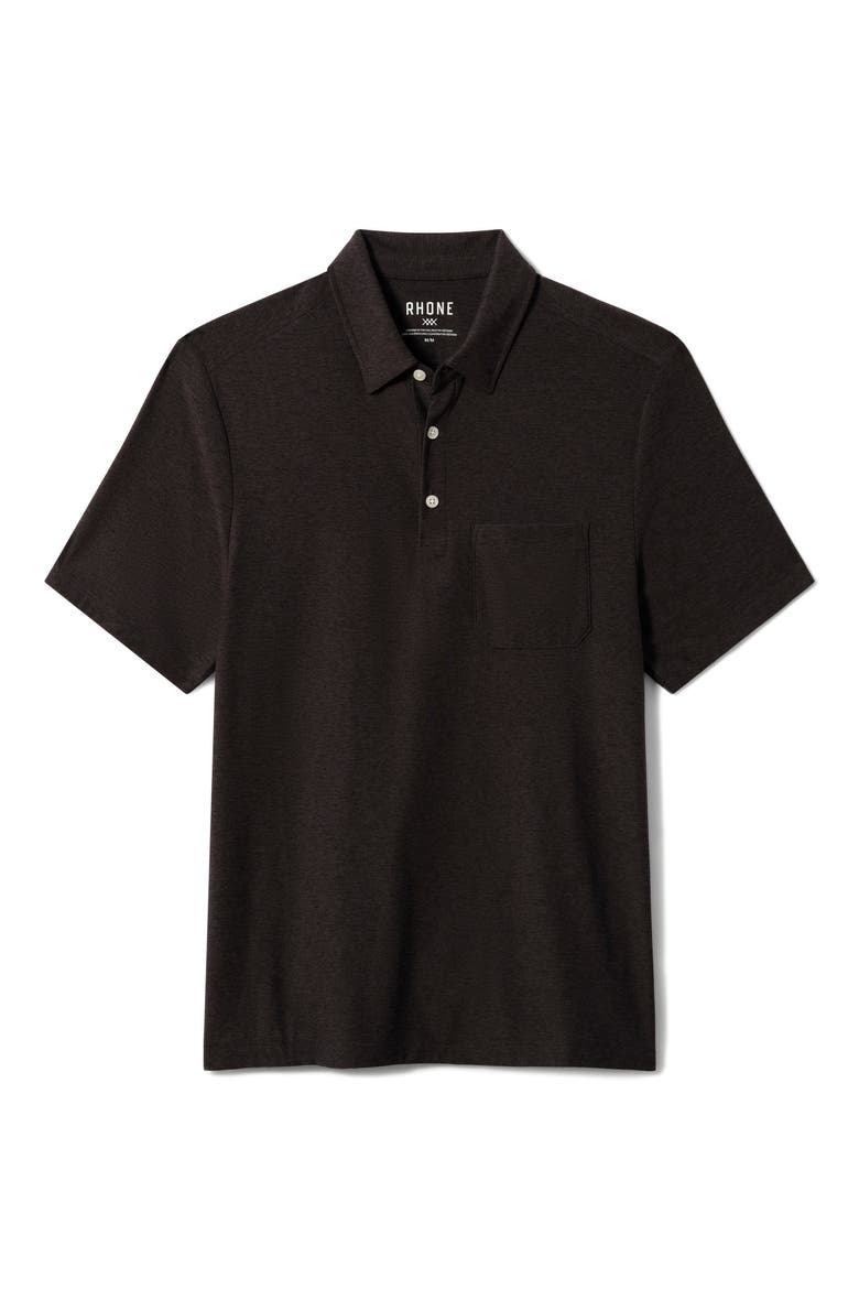 WFH Knit Polo, Alternate, color, TRUE BLACK HEATHER