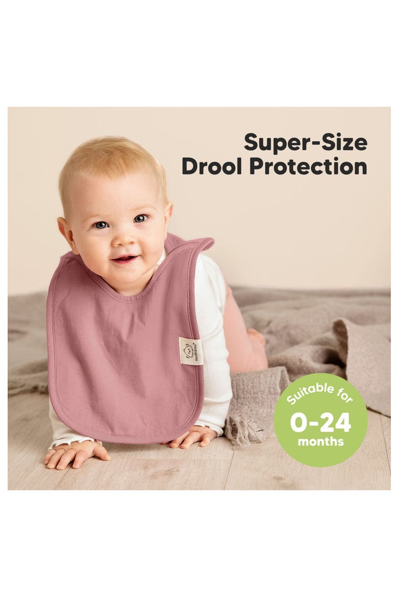 8-Pack Hallo Drool Bibs, Alternate, color, Dahlia