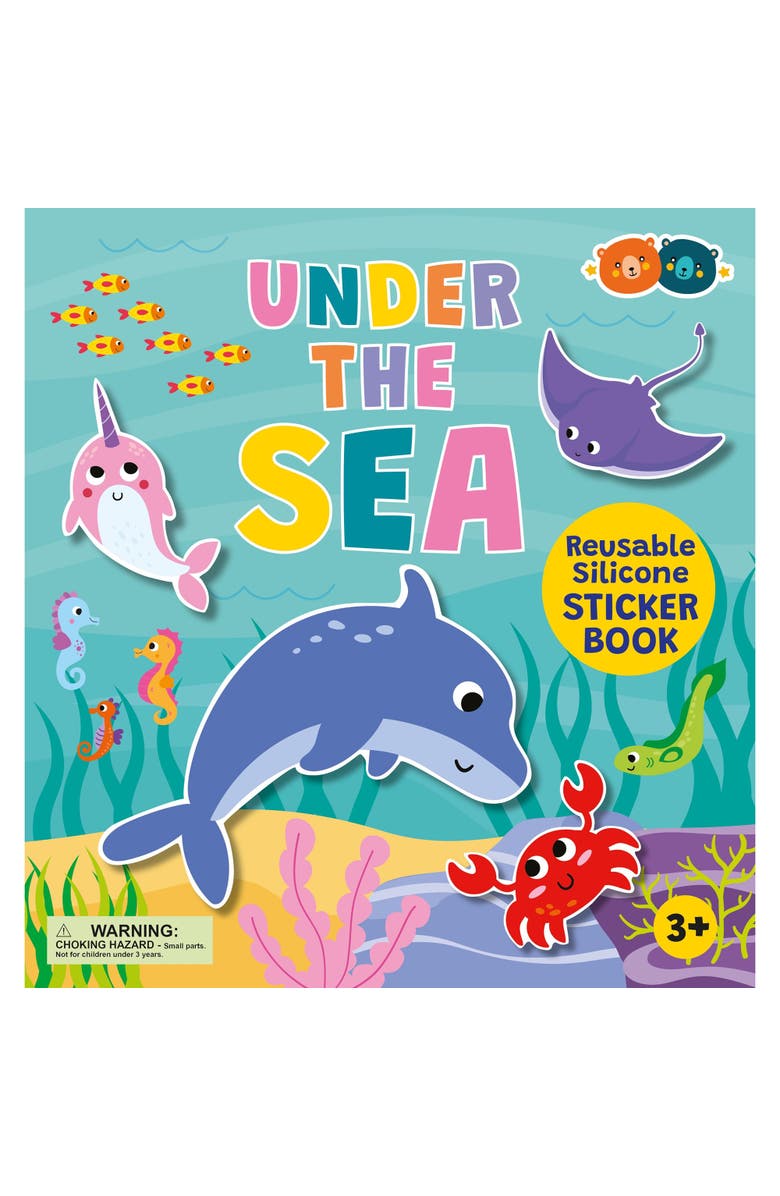 Buddy & Barney Reusable Silicone Sticker Book, Under The Sea, Kids 3+, Main, color, Multicolored
