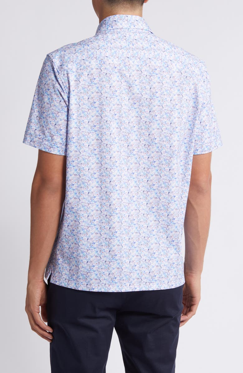 Bugatchi Milo OoohCotton<sup>®</sup> Floral Short Sleeve Button-Up Shirt, Alternate, color,
