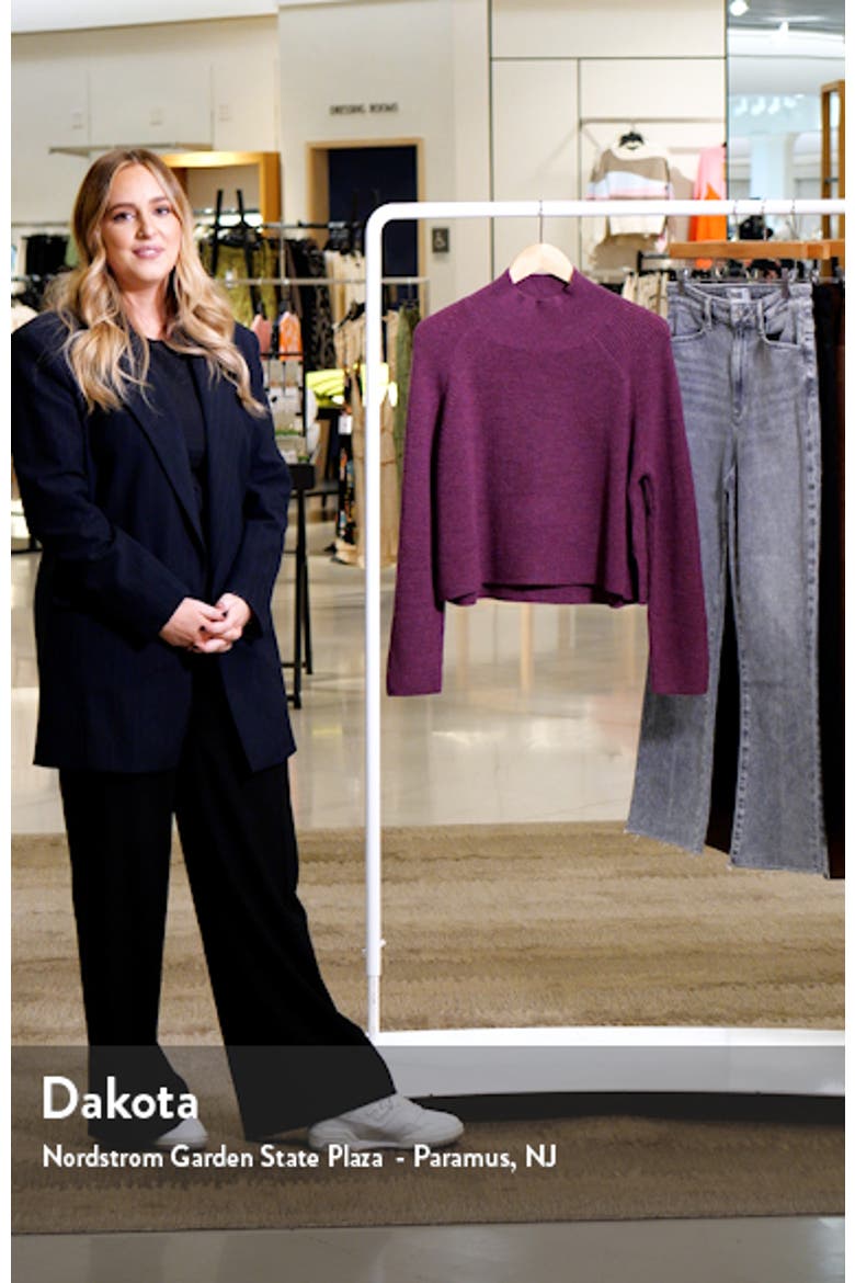 Merino Wool Crop Turtleneck Sweater video