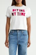 MOTHER The Itty Bitty Biting My Time Graphic Ringer Tee