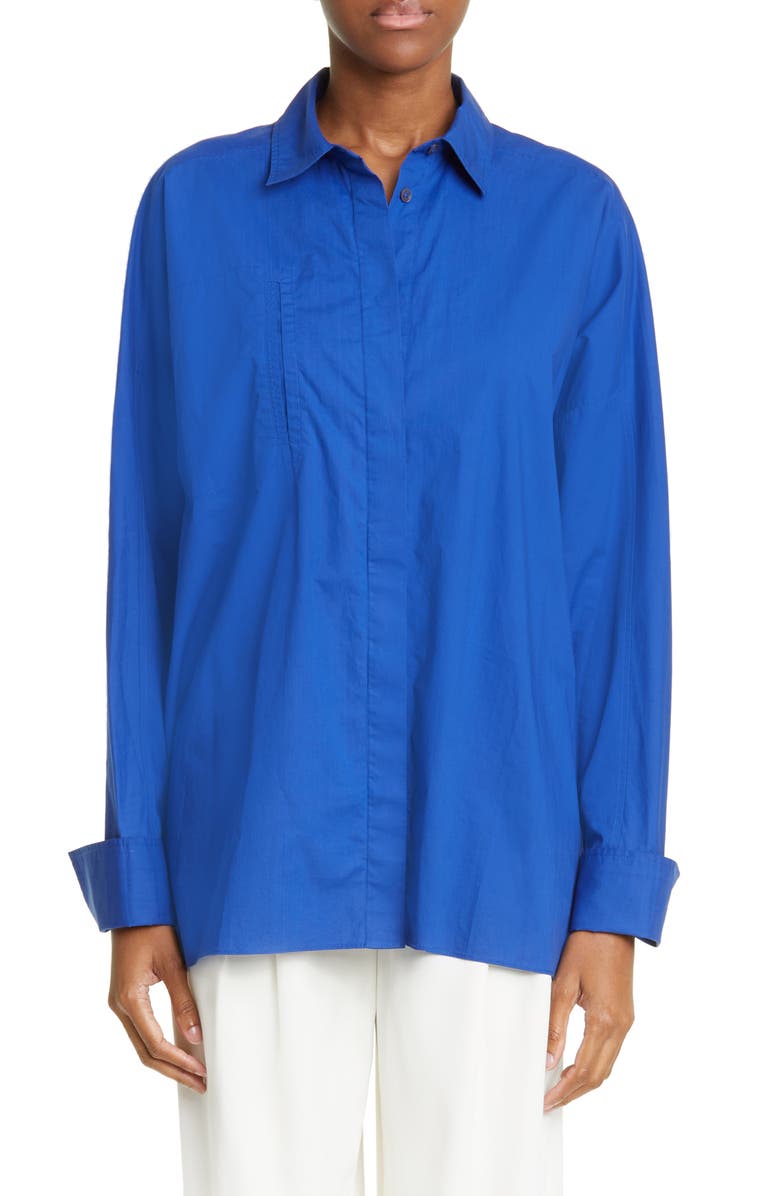 CO tton Button-Up Shirt, Main, color, 