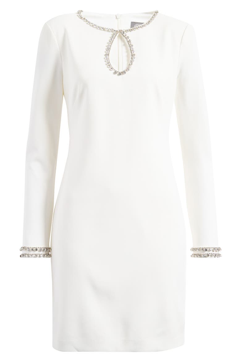 Embellished Long Sleeve Cocktail Dress, Alternate, color, IVY