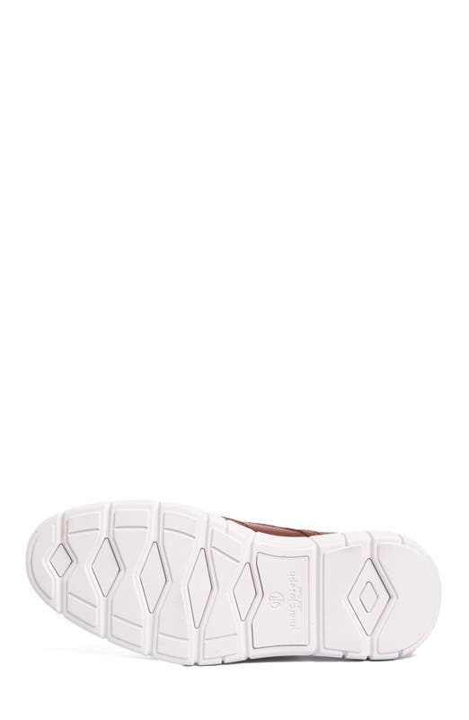 Marc Joseph New York Hill Street Hands Free Technology Leather Wingtip Casual Oxford, Alternate, color, Cognac Grainy Leather