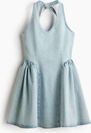 H&M Flared-skirt Denim Dress
