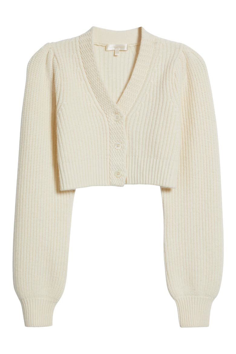 Avignon Wool & Cashmere Crop Cardigan, Alternate, color, IVORY