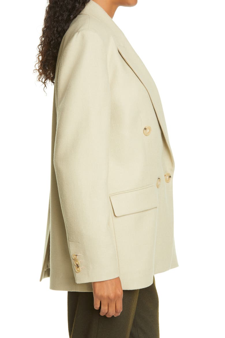 Double Breasted Flannel Blazer, Alternate, color, SEPIA