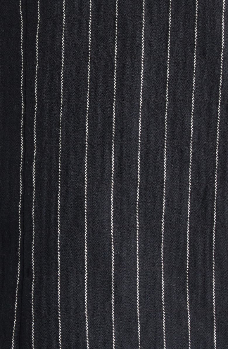 KÚR Wool & Cotton Pinstripe Jacket, Alternate, color, Black Pinstripes