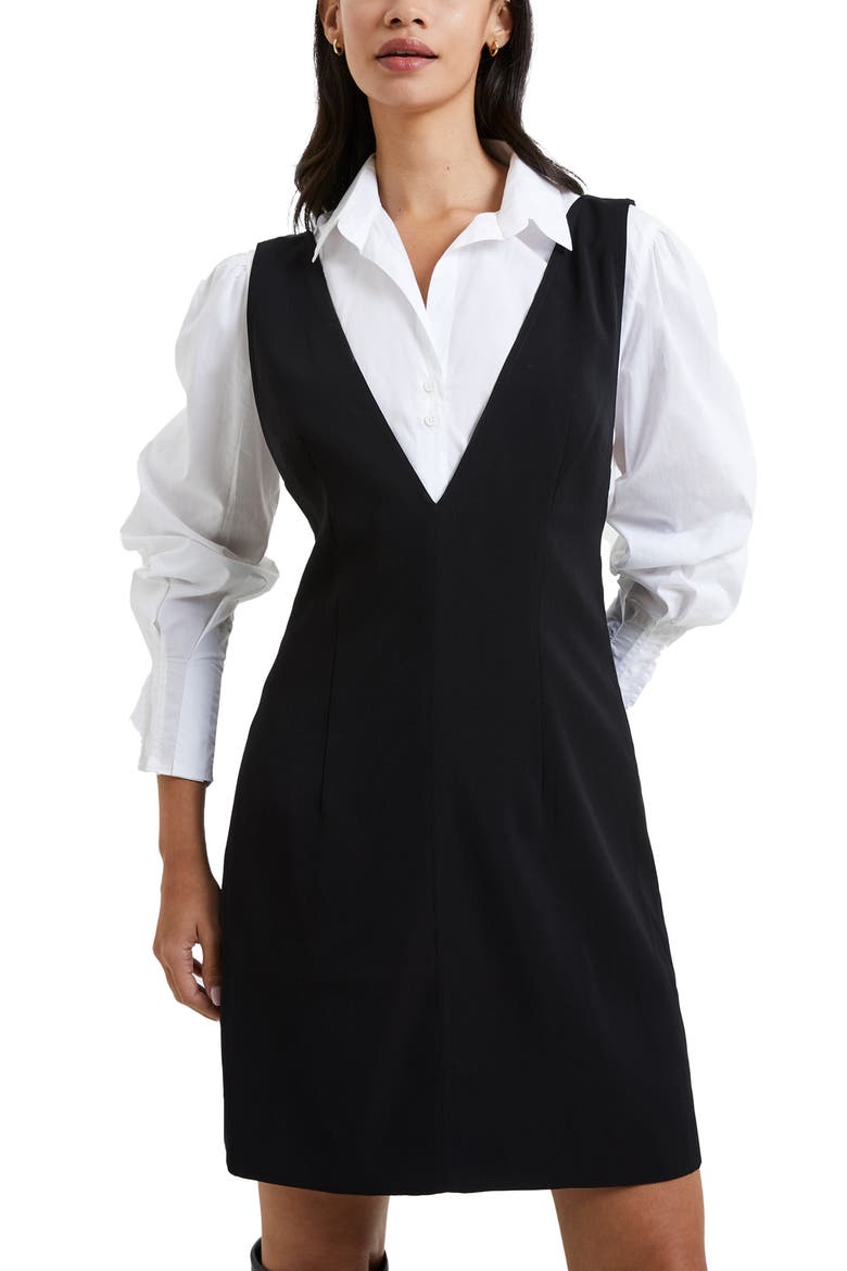 Harry Suiting A-Line Dress, Alternate, color, 01-BLACKOUT