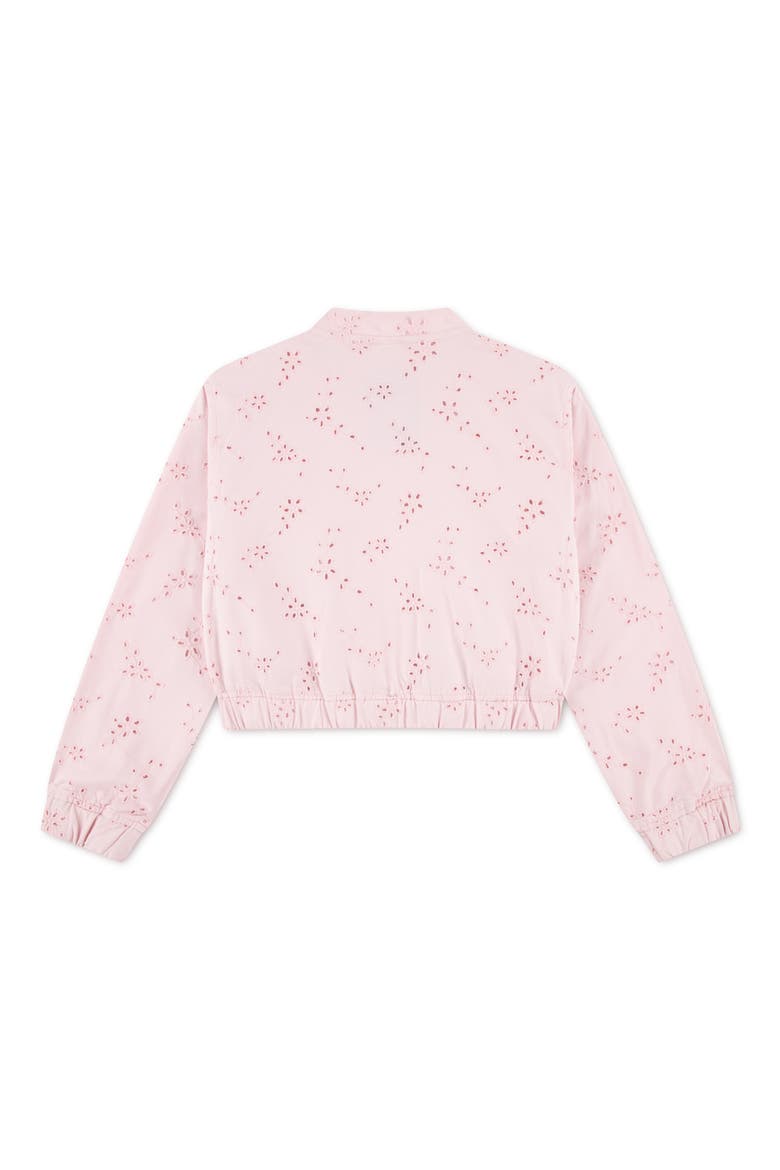Kids' Eyelet Bomber Jacket, Alternate, color, CHALK PINK