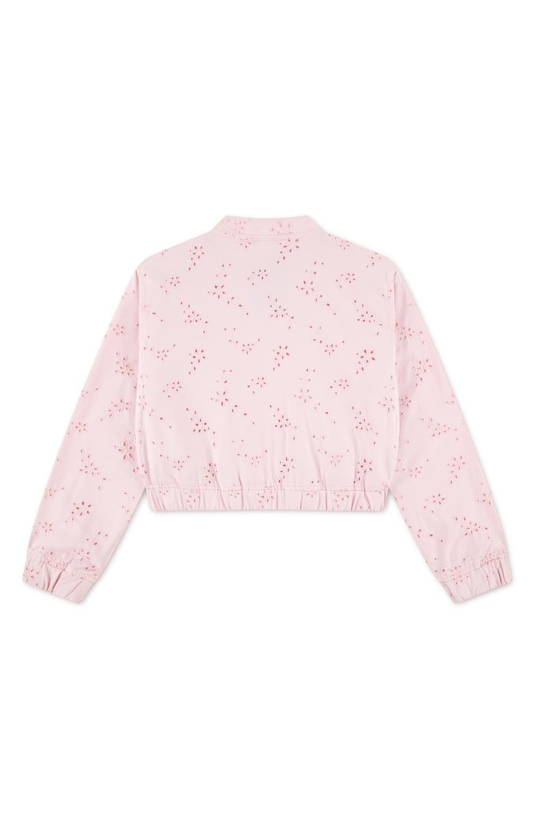 abercrombie kids Kids' Eyelet Bomber Jacket, Alternate, color, Chalk Pink
