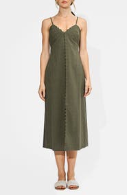 Adelyn Rae Millie Embroidered Midi Slipdress