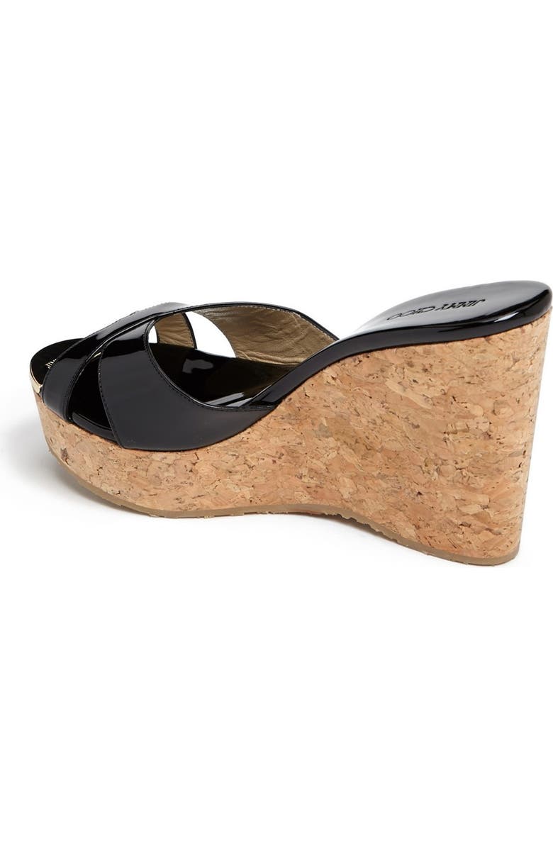 Jimmy Choo 'Pandora' Cork Wedge Sandal, Alternate, color,
