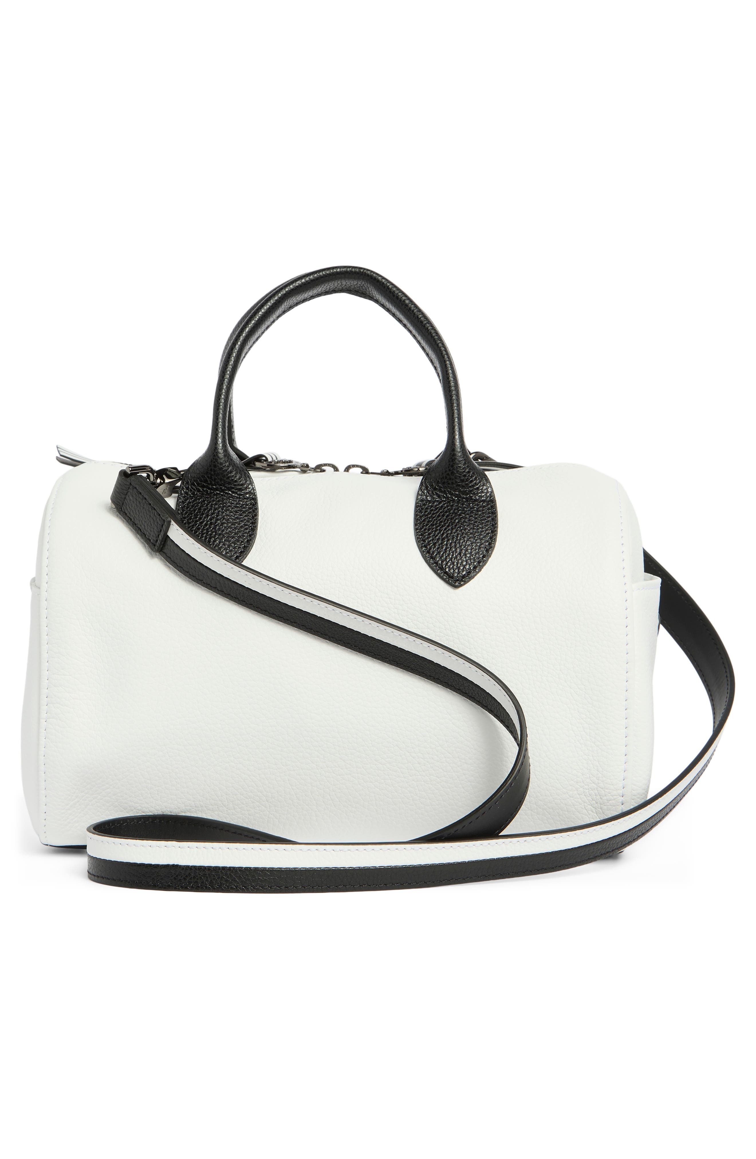 Longchamp Leather Satchel Bag, Alternate, color, 