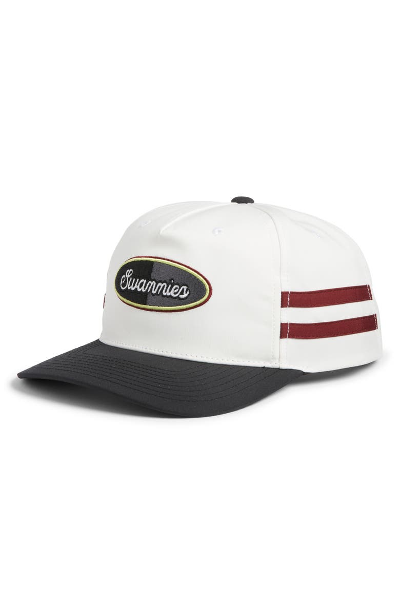Swannies Travis Logo Embroidery Hat, Main, color, Vintage White