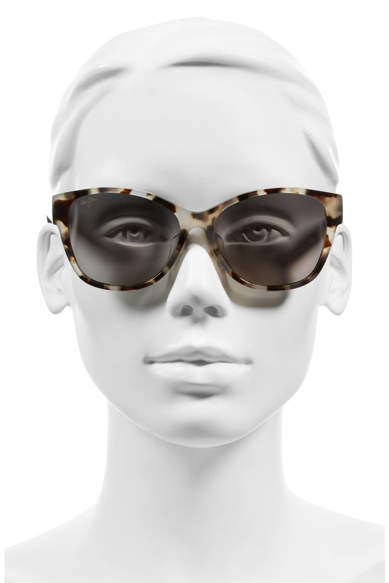 Summer Time 54mm PolarizedPlus2® Cat Eye Sunglasses, Alternate, color, WHITE TOKYO TORTOISE/ GREY