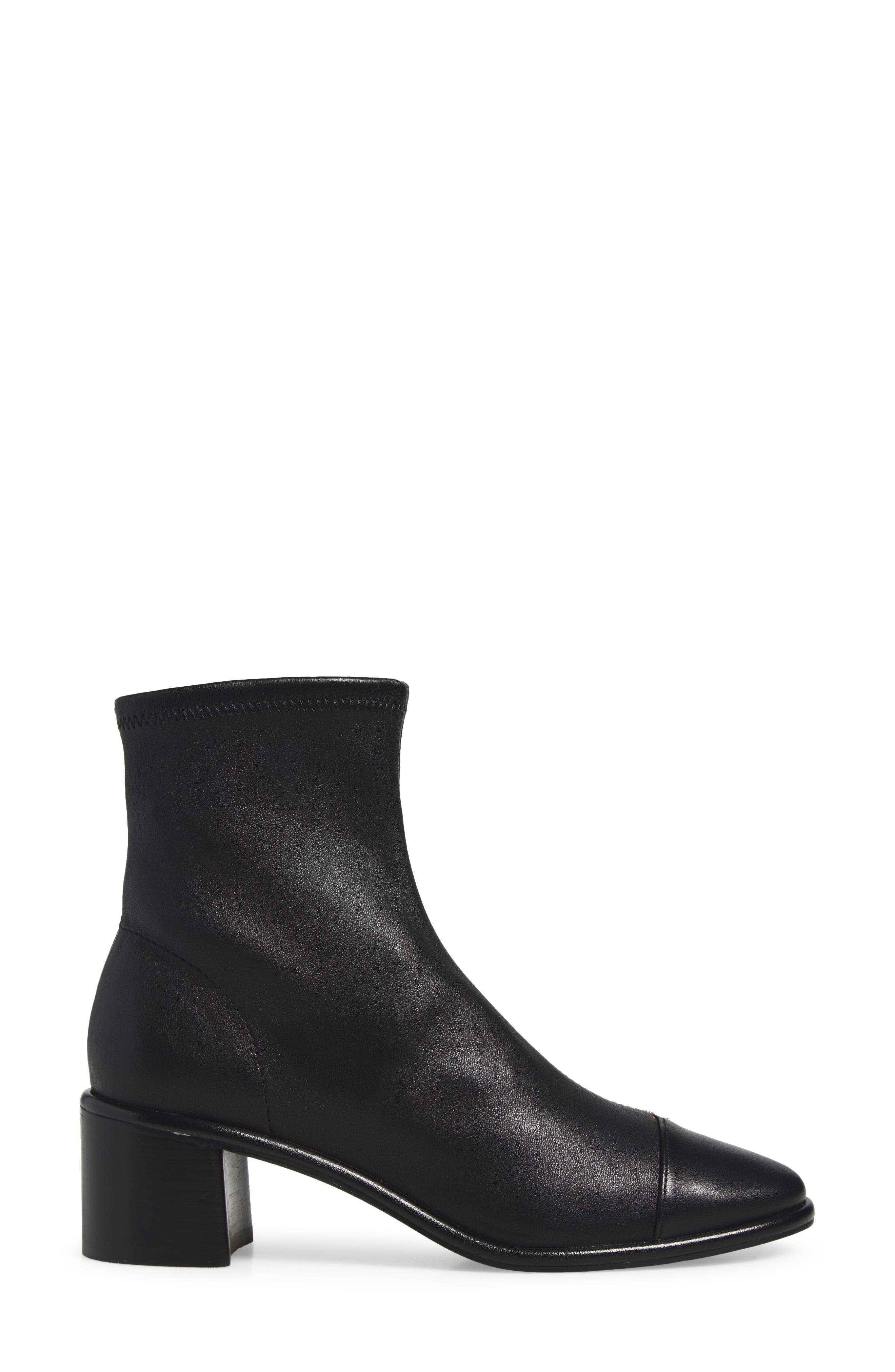 Cap Toe Bootie, Alternate, color, PERFECT BLACK