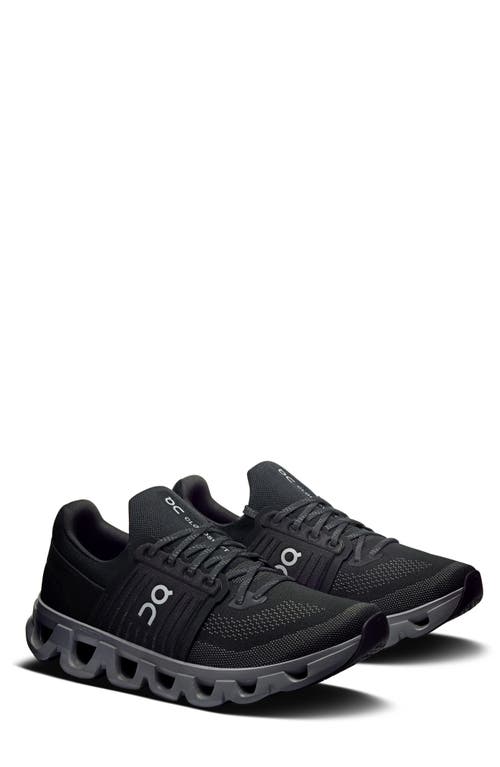 On Men's Cloudswift 4 Ad Black Sneakers In Black/rock
