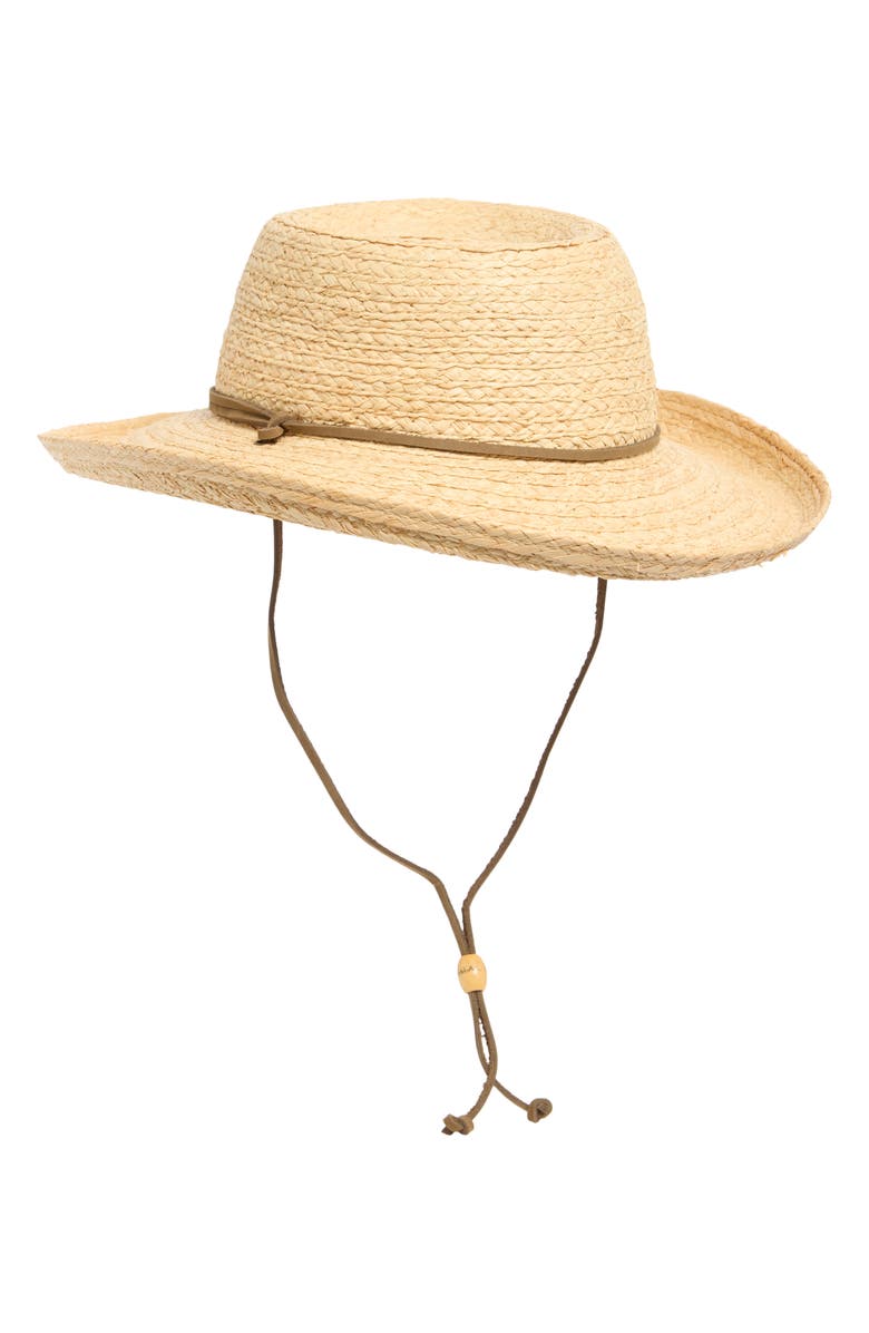 Scala Woven Raffia Wide Brim Hat, Alternate, color,