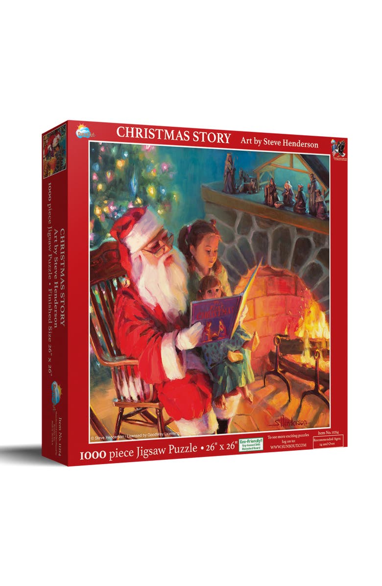 Sunsout Christmas Story 1000 piece Jigsaw Puzzle for Adults, Main, color, Multicolor