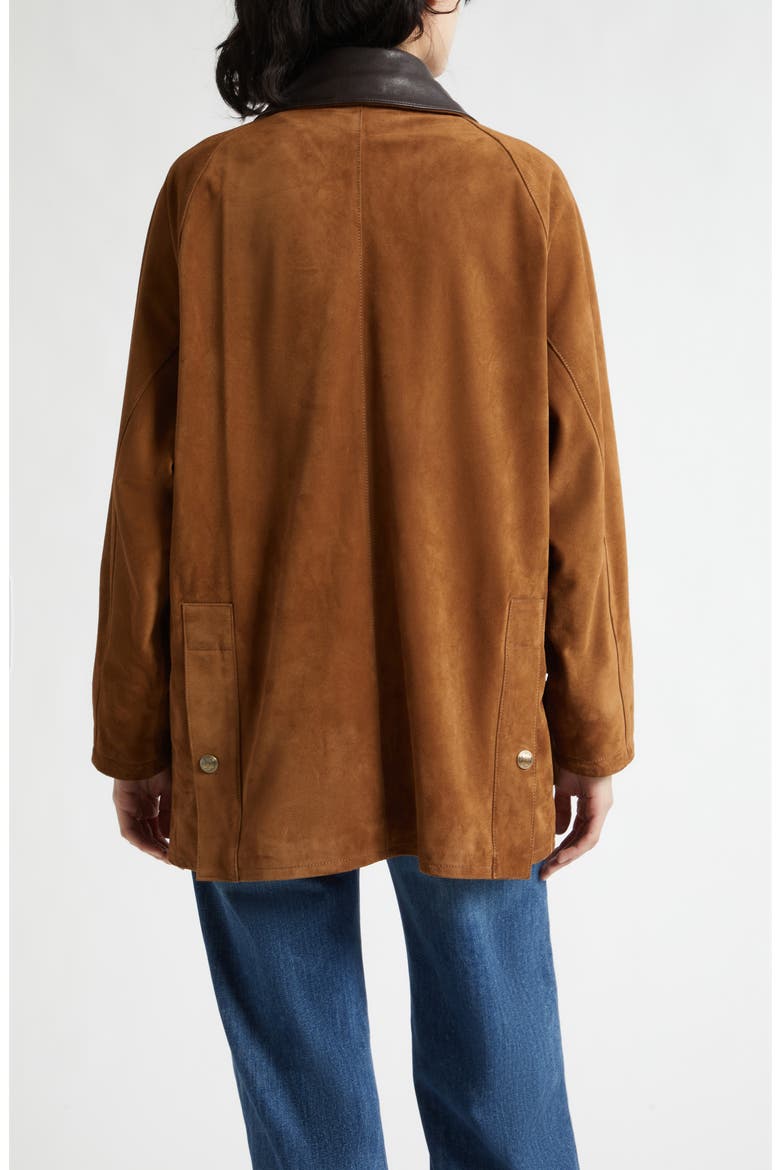 Kedem Leather Suede Parka, Alternate, color, MARTORA