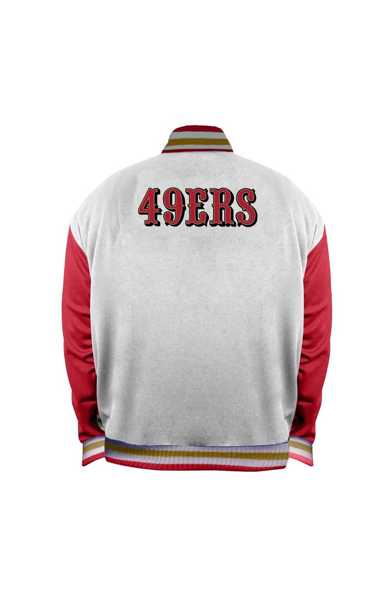 Mitchell & Ness Women's Mitchell & Ness White San Francisco 49ers Plus Size Full-Snap Satin Jacket, Alternate, color, White