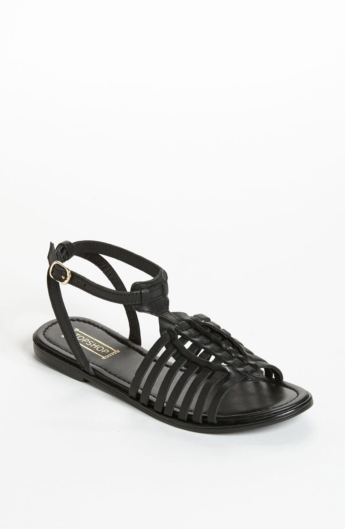 'Forward Vintage' Sandal, Main, color, BLACK