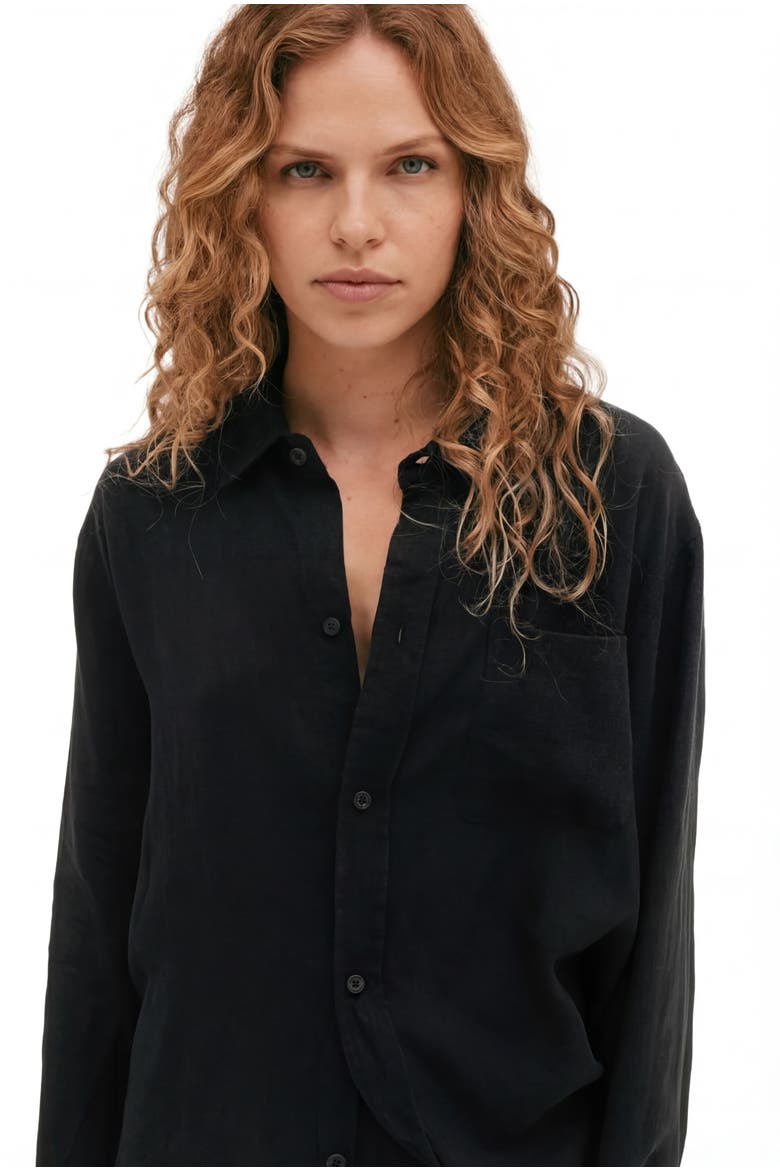 Lounge Pajama Shirt, Alternate, color, Black