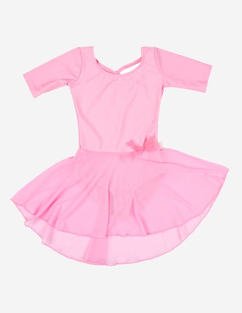 Girls Short Sleeve Skirted Leotard