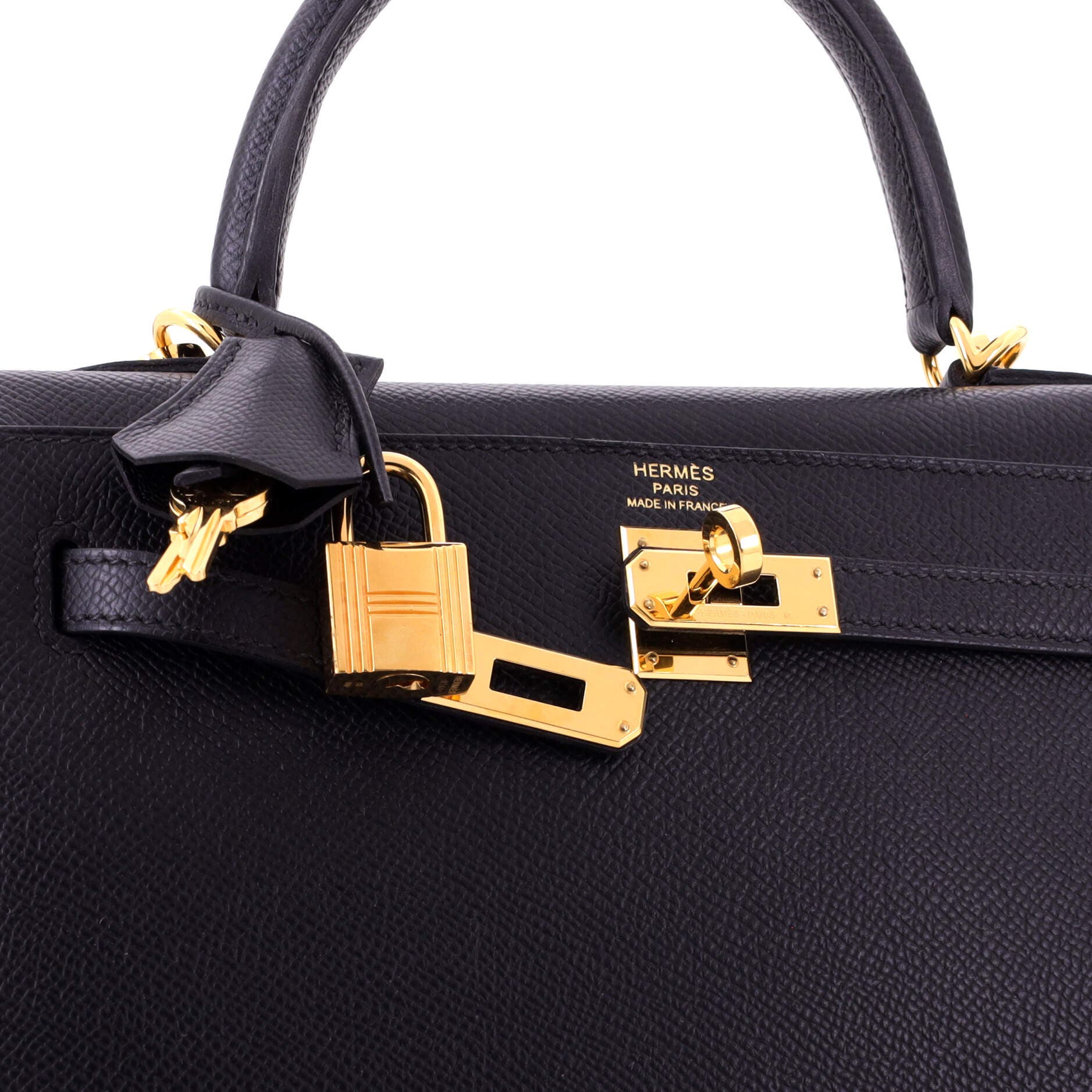 Kelly Handbag Black Epsom with Gold Hardware 25, Alternate, color, Black