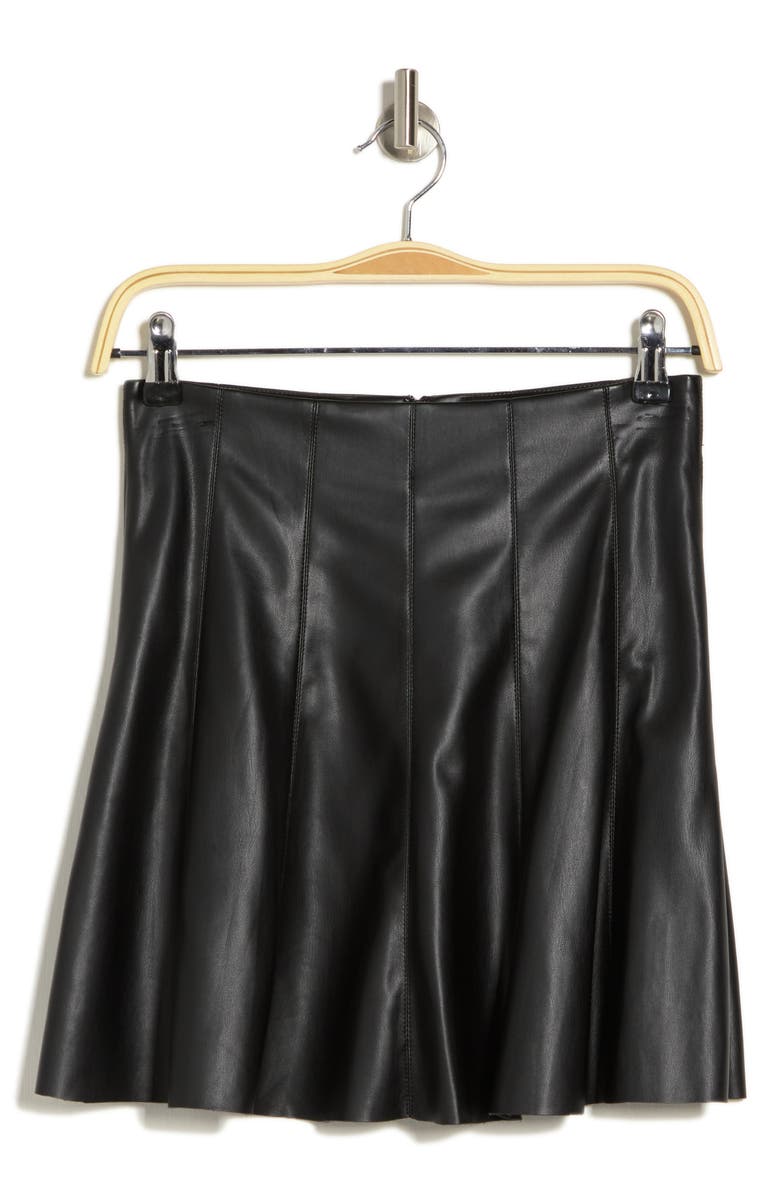 Ookie & Lala Pleat Faux Leather Miniskirt, Alternate, color, 