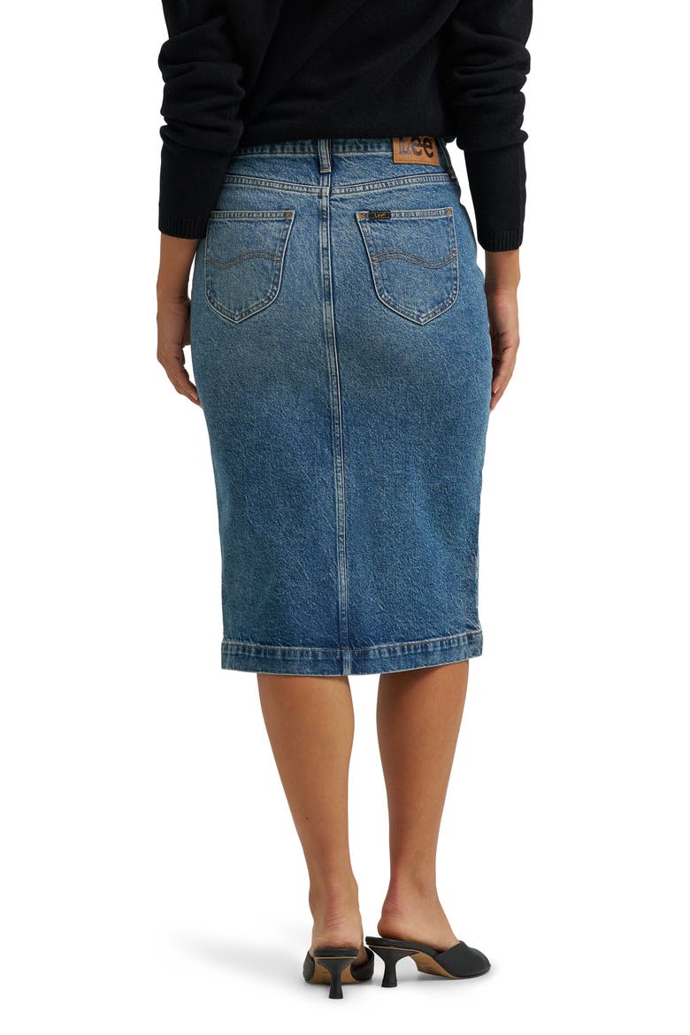 Zip Front Denim Skirt (Women) | Nordstrom