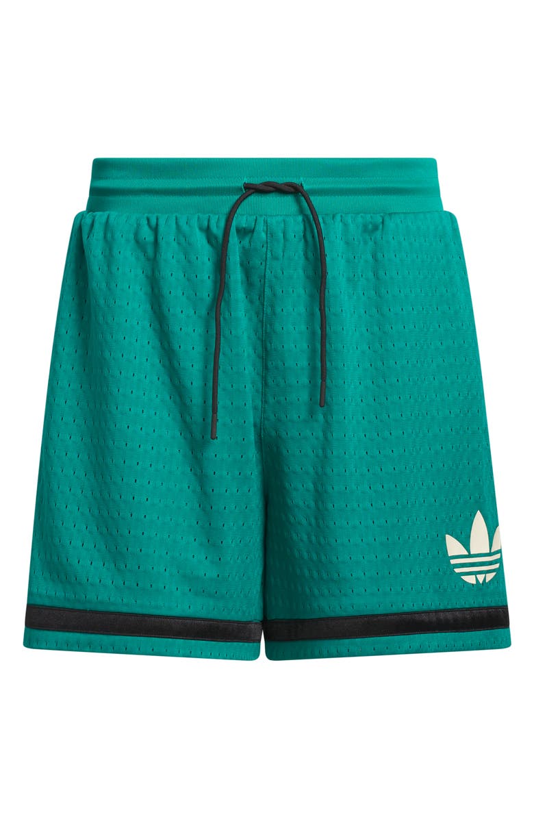 adidas Originals Warp Knit Mesh Basketball Shorts, Alternate, color, Equipment Green/ Black